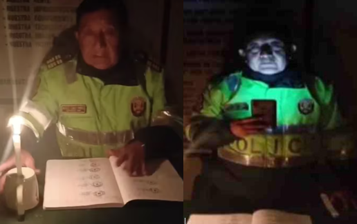 La Libertad: Policías de Usquil trabajan con velas hace un mes porque la Municipalidad no pagó la luz