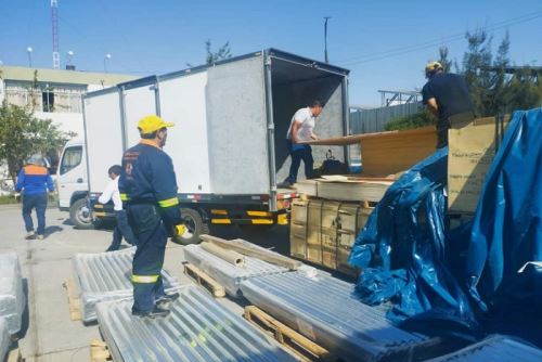COER Arequipa distribuyó 100 módulos de vivienda ante riesgo de El Niño