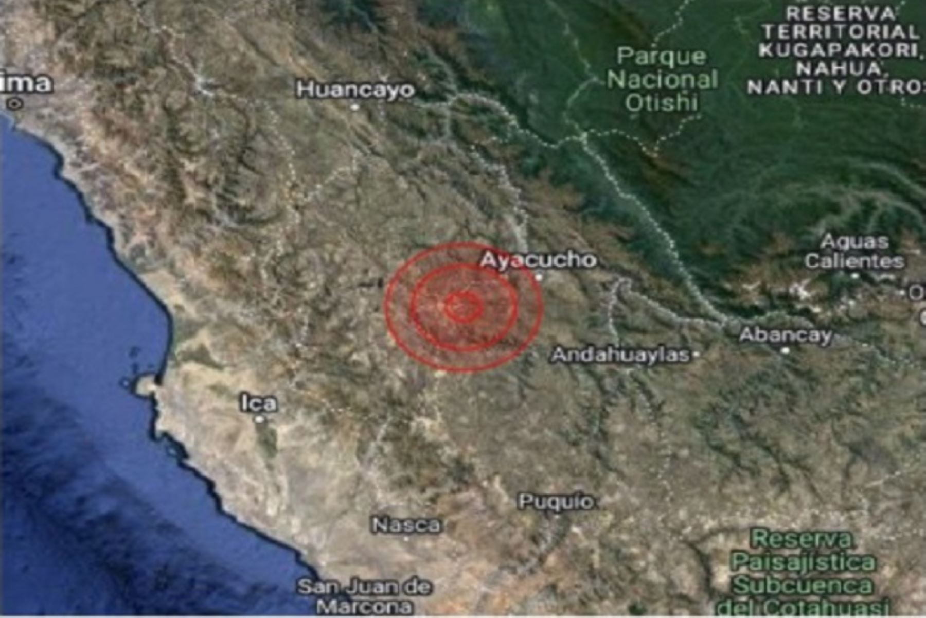 Ayacucho: Sismo de magnitud 4.0 esta mañana en Paras-Cangallo
