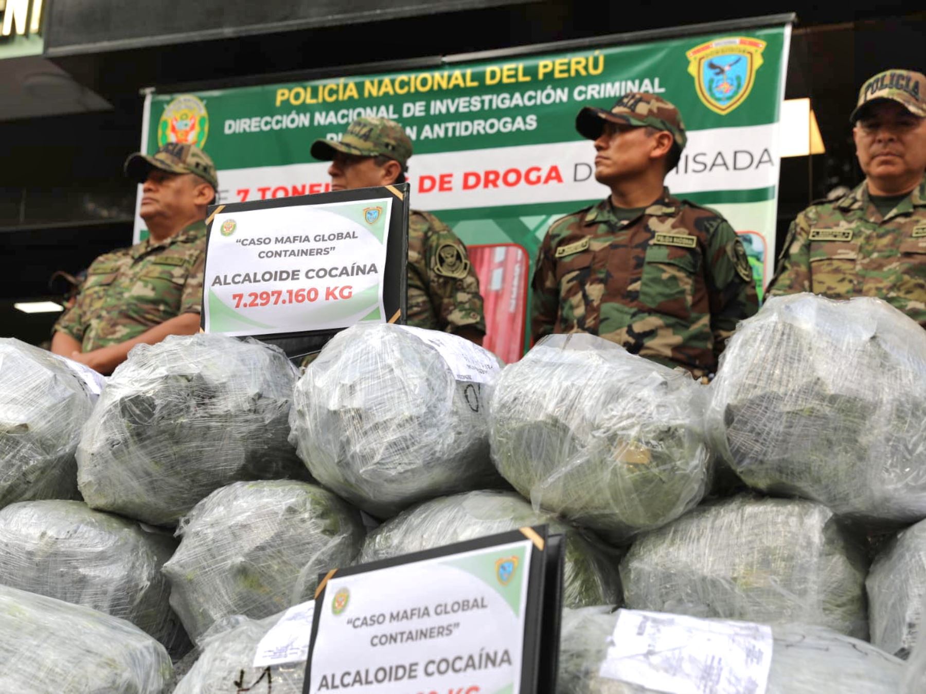Callao: incautan 7,2 toneladas de cocaína con destino a Europa