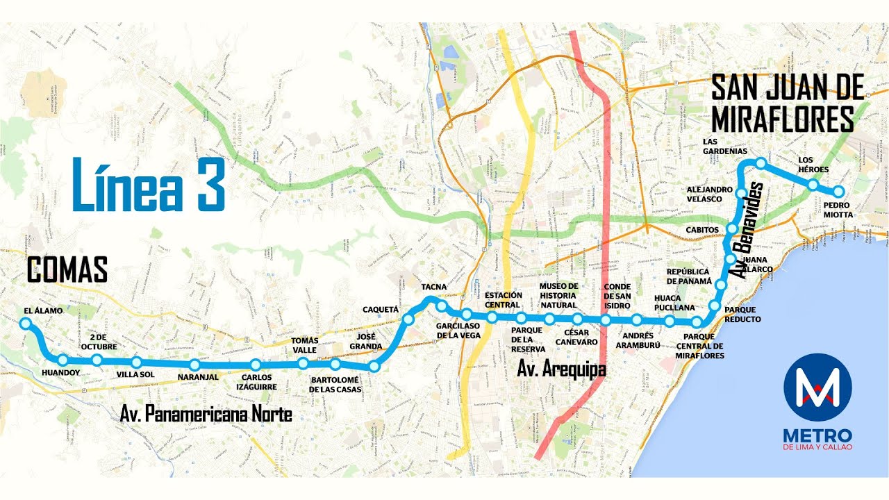 Nuevo tren subterráneo unirá 12 distritos de Lima