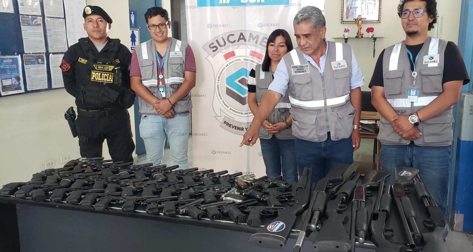 Arequipa: SUCAMEC incauta 50 armas de fuego a Empresa de Seguridad cuya armería no tenía condiciones mínimas