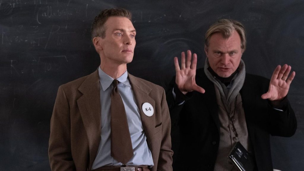 Oppenheimer: Cillian (nominado a mejor actor) Murphy y Christopher Nolan (nominado a mejor director).