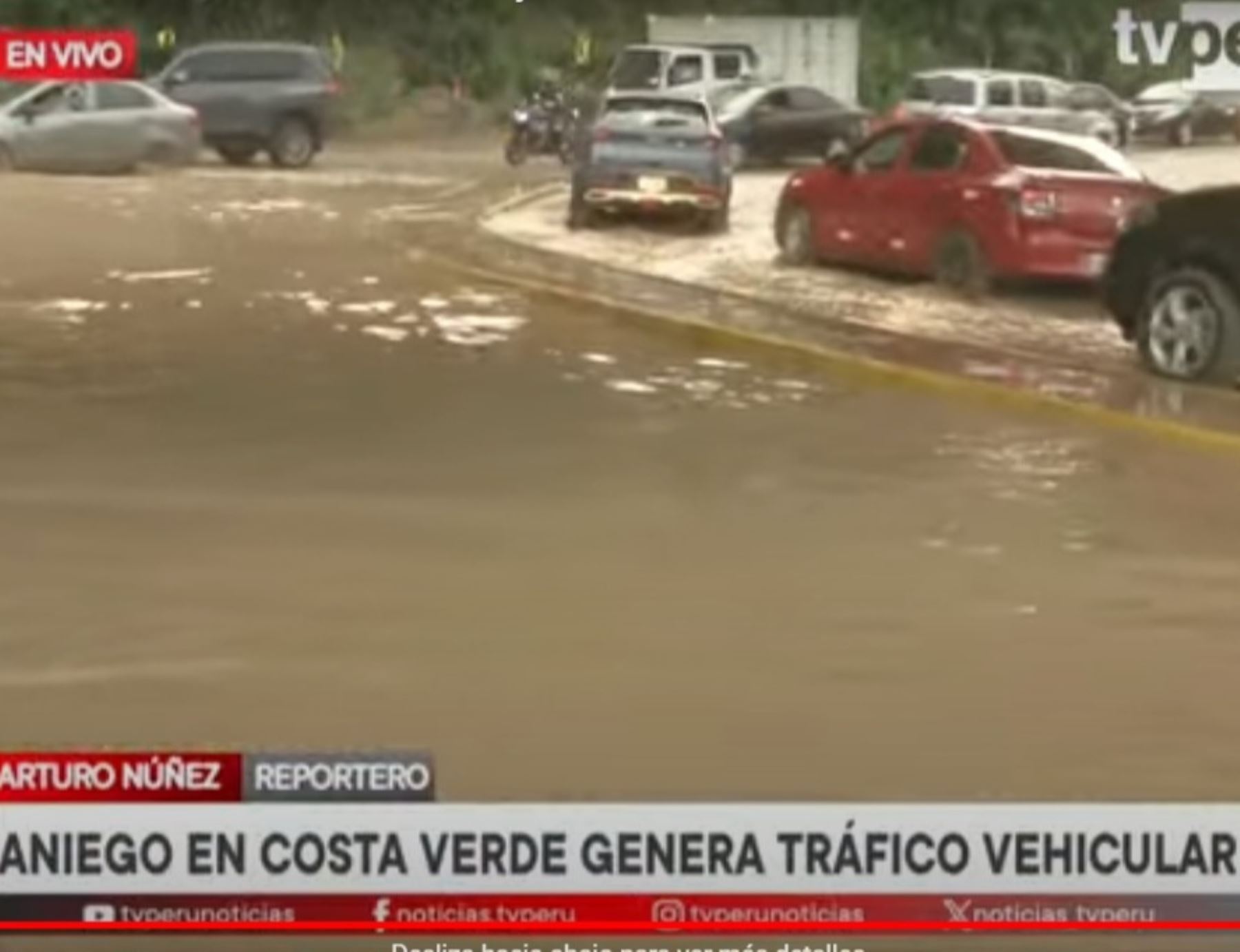 Costa Verde: Inundación afectan circulación de vehículos