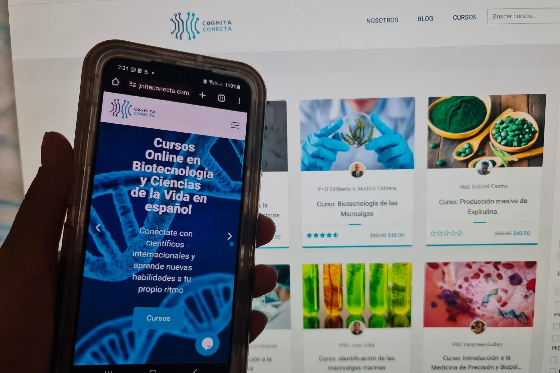Peruana crea plataforma educativa en ciencia y biotecnología