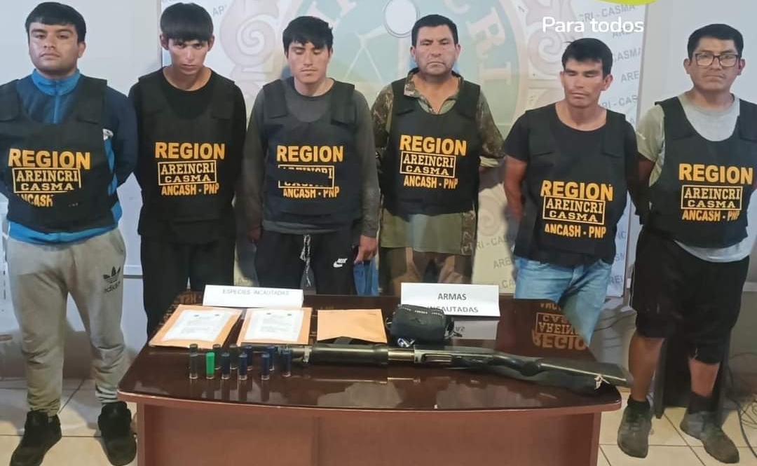 Policía detiene a seis sujetos que invadieron terreno en Casma por tercera vez
