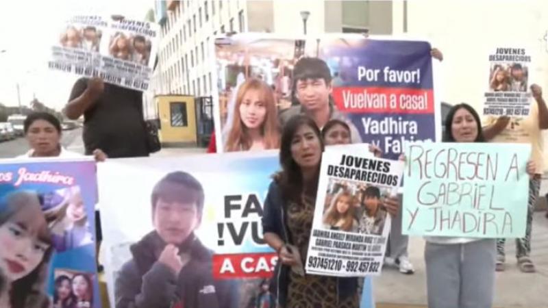 Plantón en San Isidro exige la ubicación de adolescentes desaparecidos