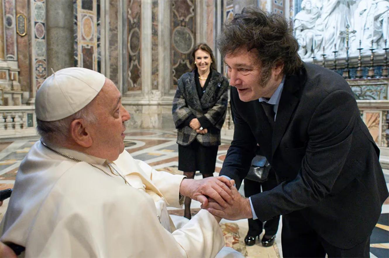 Papa Francisco y Milei se ven por primera vez en el Vaticano