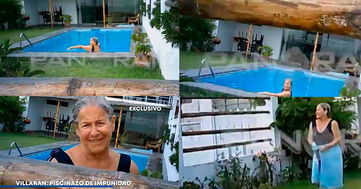 Susana Villarán goza de su verano en lujosa piscina frente al mar