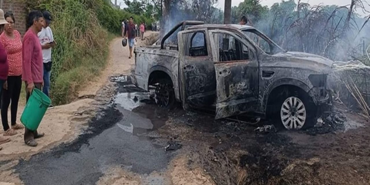 Incendian vehículo utilizado en intento de secuestro de empresario en Trujillo