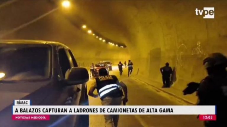 Capturan a ladrones de camionetas de lujo en Rímac tras tiroteo