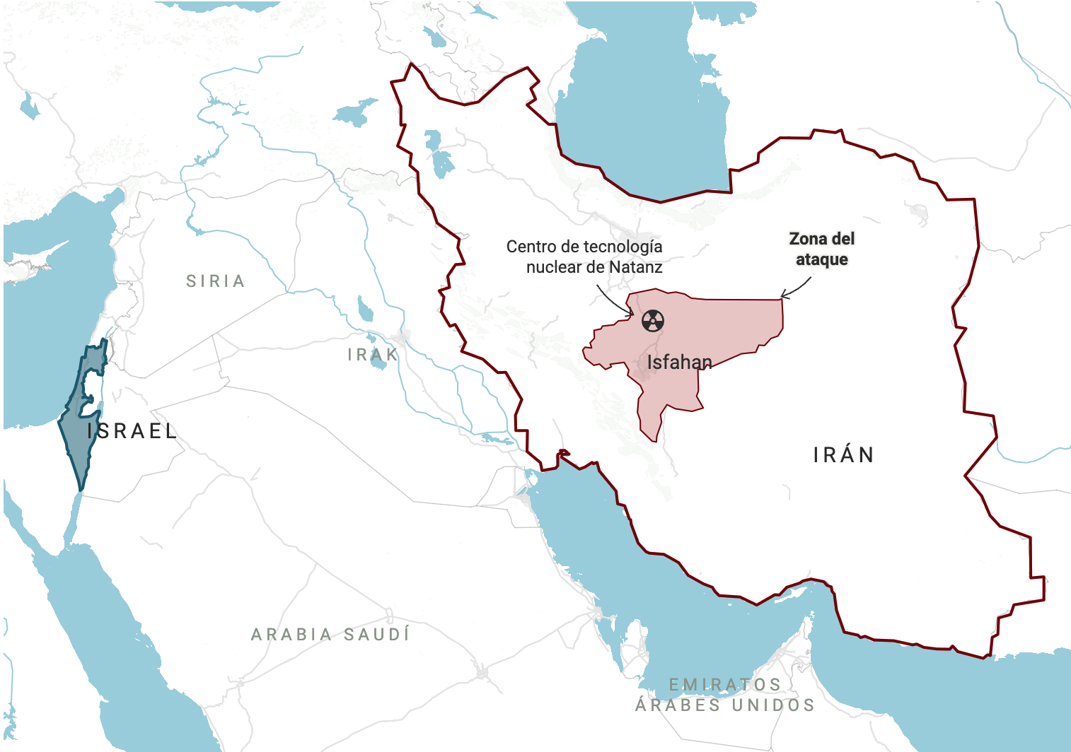Israel lanza misiles hacia Isfahán, donde Irán tiene instalaciones nucleares