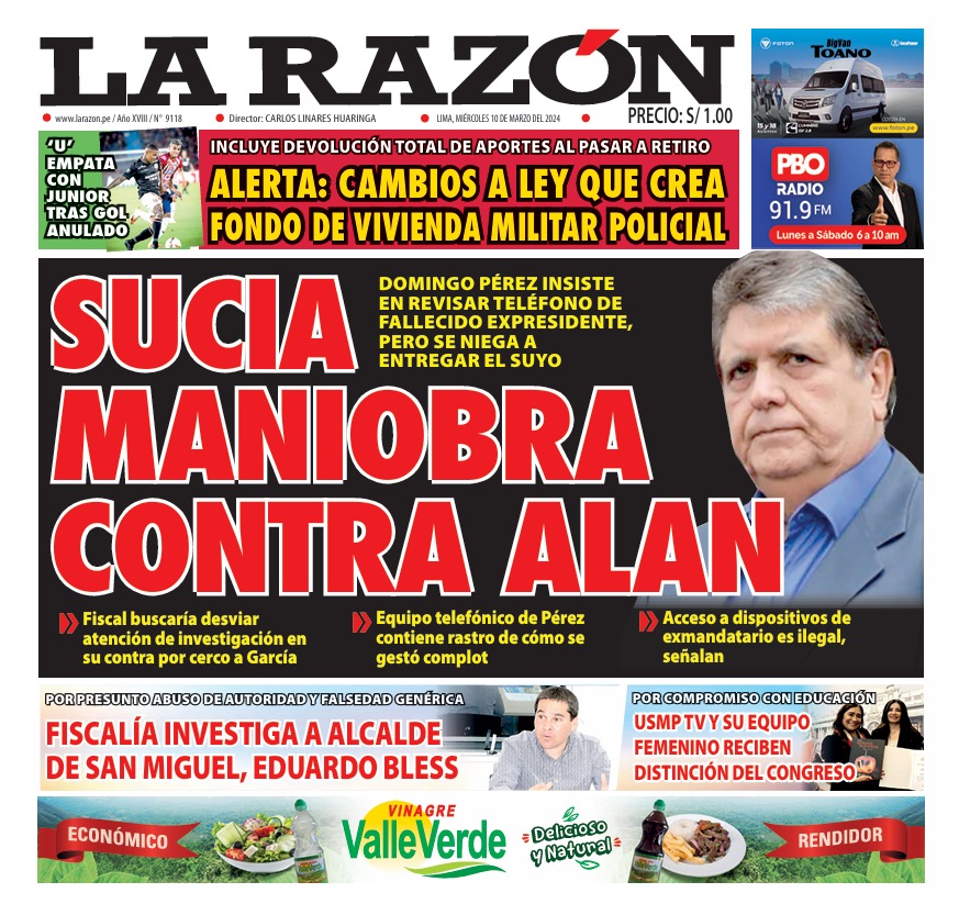 Portada Diario La Razón (10/04/2024)