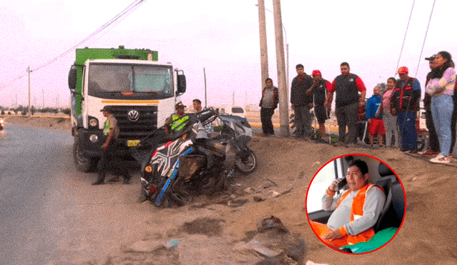 Accidente en Lurín: camión municipal de Surco arrolla mototaxi