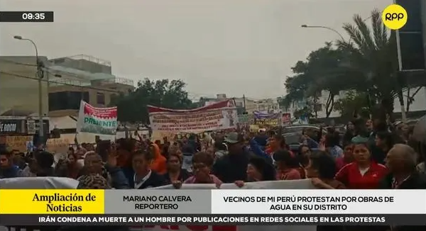 Callao: vecinos de Ventanilla y Mi Perú protestan por falta de agua potable