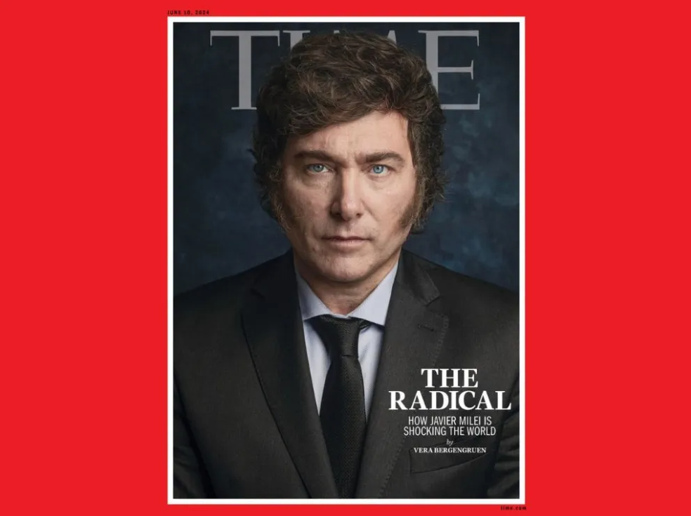 Javier Milei es la nueva portada de la revista Time