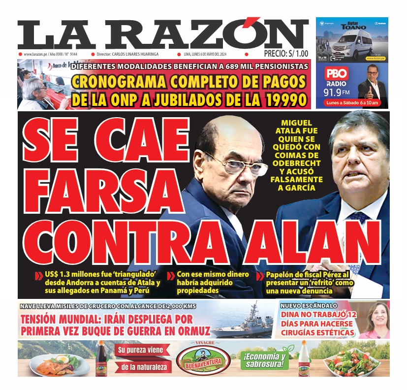 Portada Diario La Razón (06/05/2024)