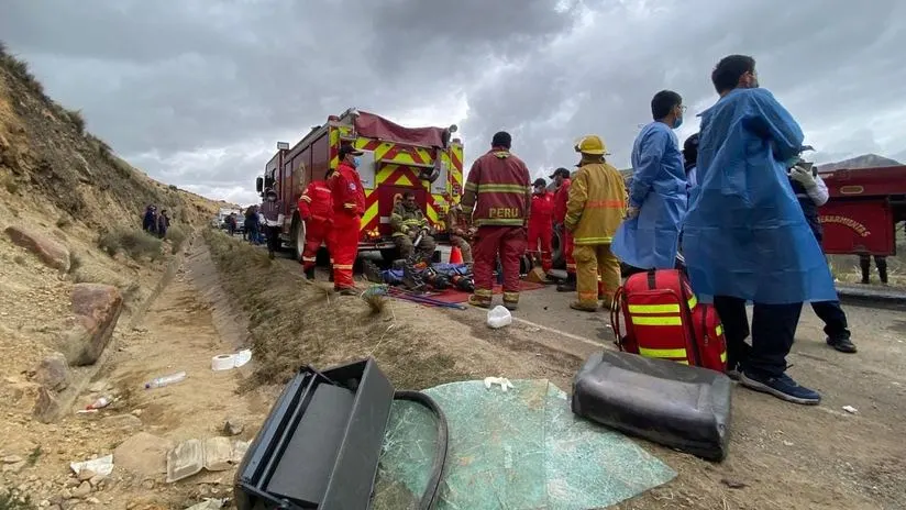  Ayacucho: Bomberos reciben terapia tras accidente