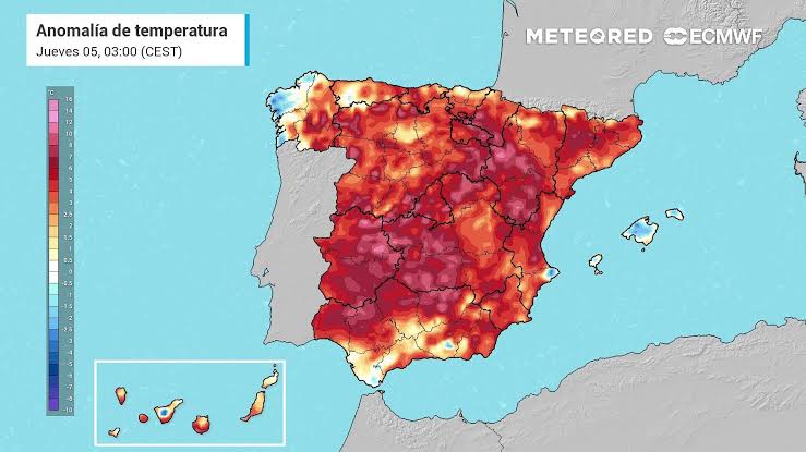 El impacto del calor estival en España