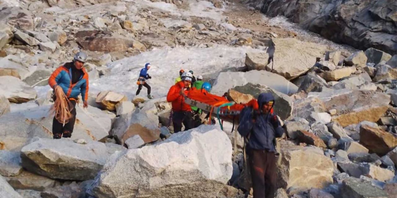 Cuerpo del montañista italiano fallecido en la Cordillera Blanca rescatado por brigadas