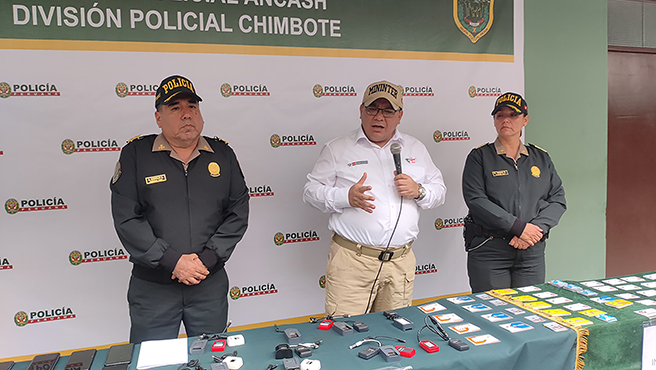 Ministro del interior acudió a Chimbote para realizar operativos