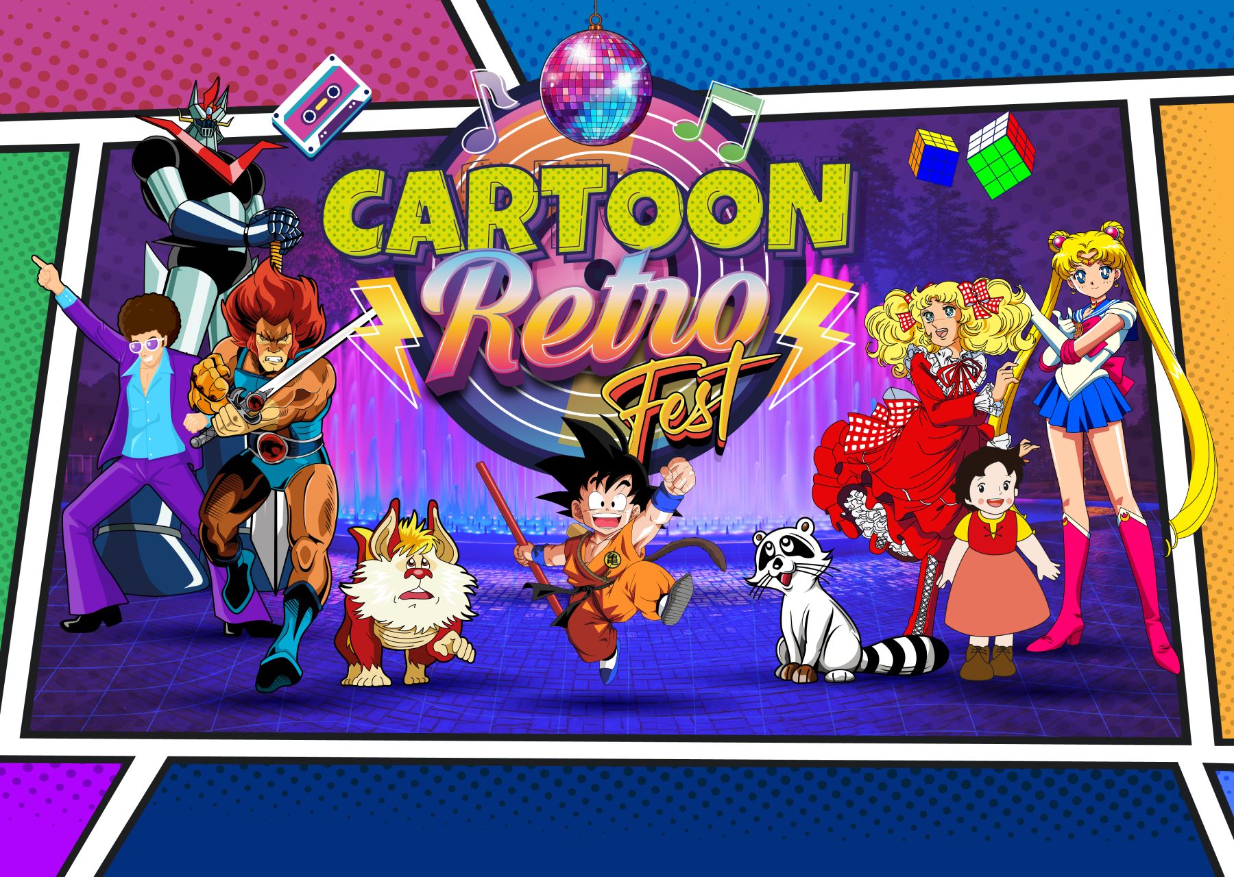 Cartoon Retro Fest en el Circuito Mágico del Agua