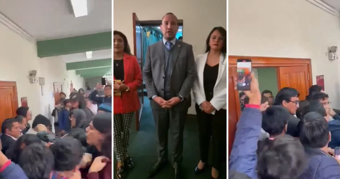 Congresista Alejandro Muñante tuvo altercado con estudiantes de San Marcos