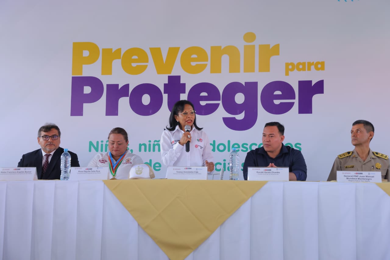 Ministra Teresa Hernández: “En San Martín, hemos acordado luchar contra la violencia sexual que afecta a menores”