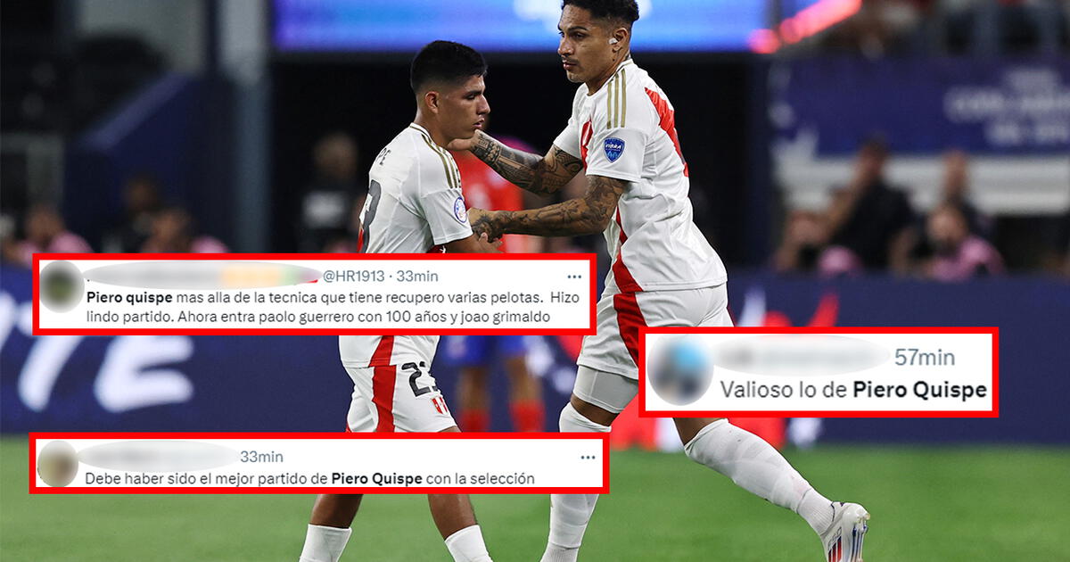 Hinchas critican el rendimiento de Piero Quispe tras derrota de Perú