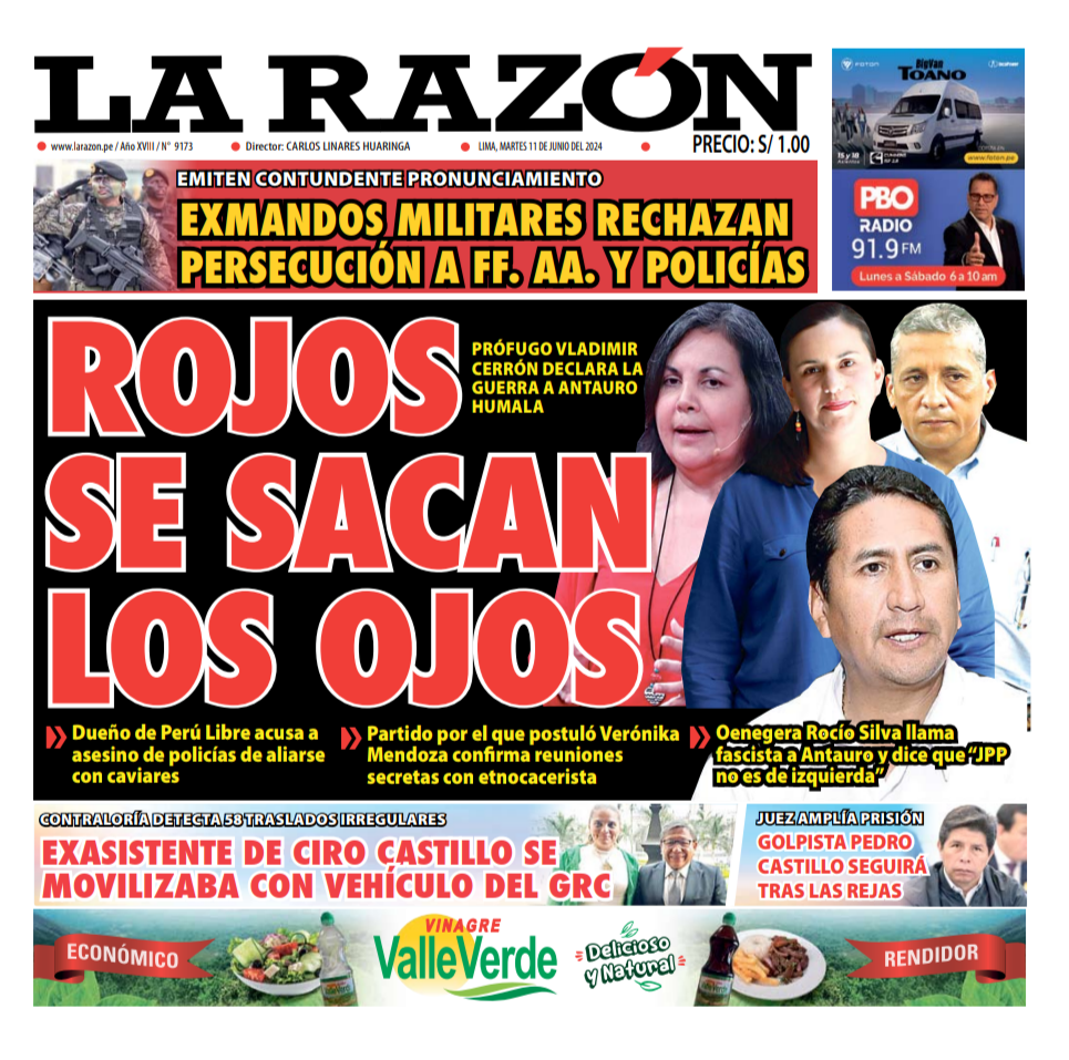 Portada Diario La Razón (11/06/2024)