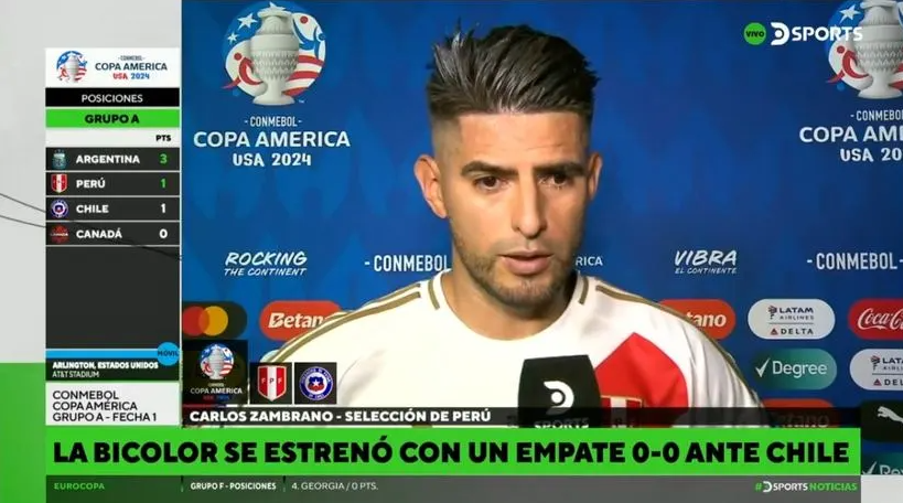 Carlos Zambrano decepcionado de hinchas que critican a la selección peruana