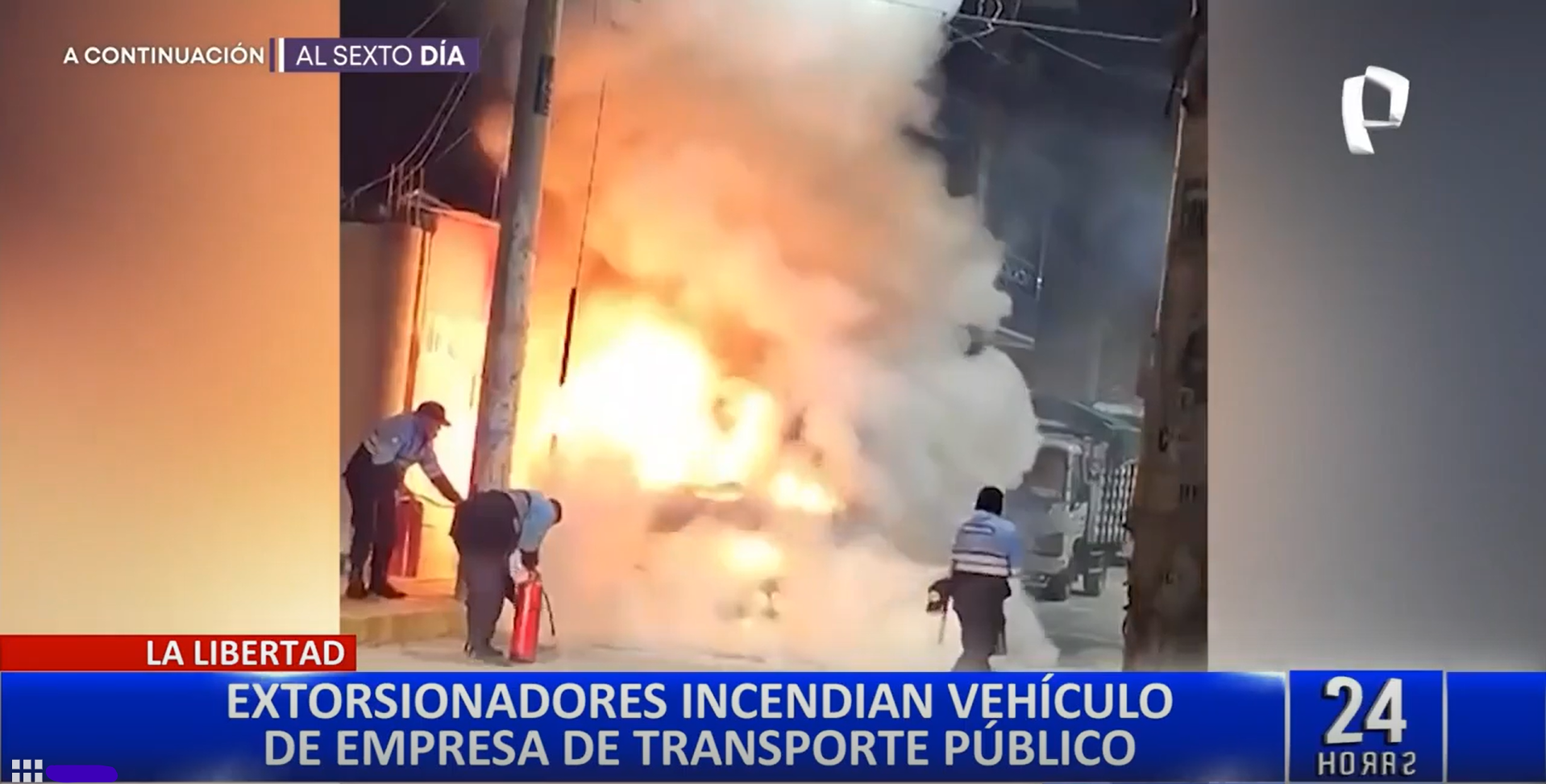 La Libertad: Atacan Reniec de Virú y queman autobús en vía pública