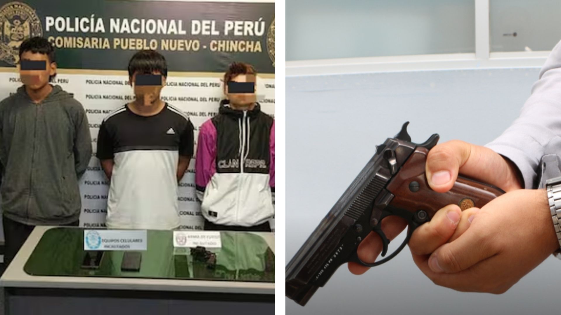 Chincha: Detienen a banda criminal en posesión de revólver
