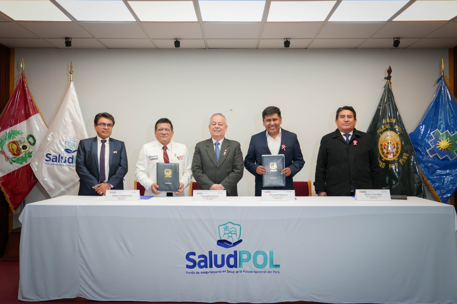 SaludPol y Gobierno Regional de Puno firman convenio que beneficia a cerca de 11 mil policías