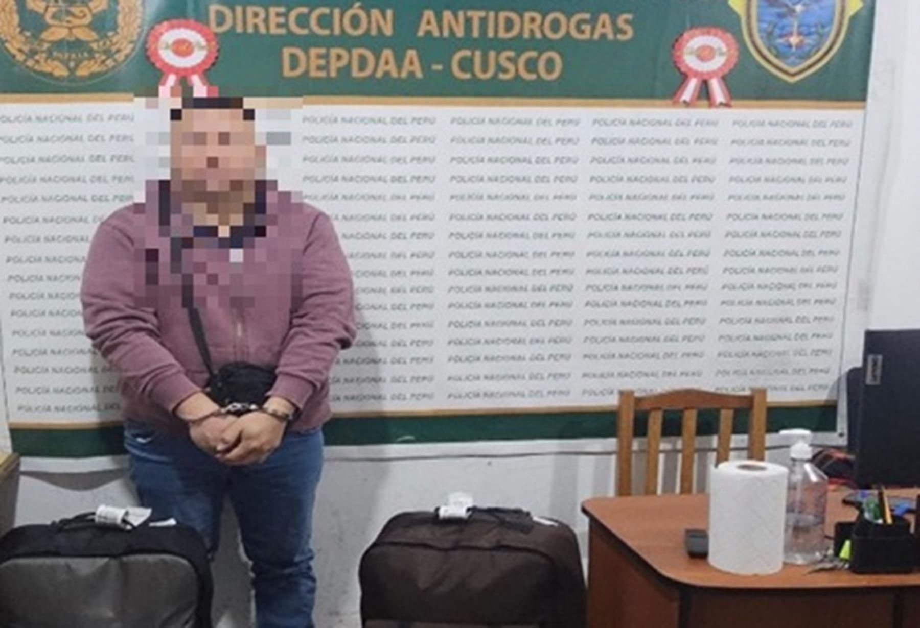 Cusco: Detienen a extranjero con 10 kilos de clorhidrato