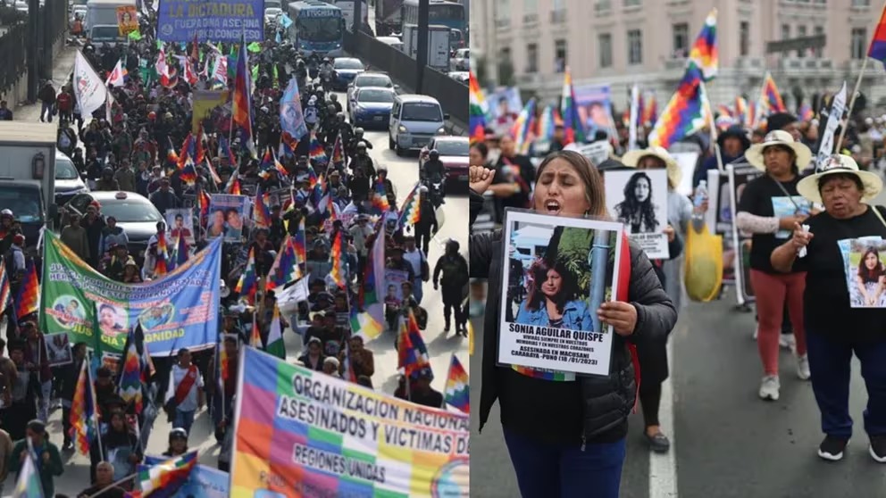 Protestas en Lima exigen la renuncia de Dina Boluarte durante Fiestas Patrias