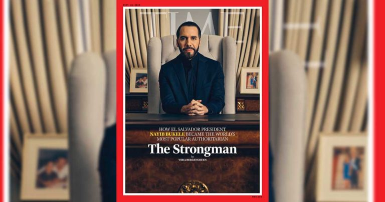 Nayib Bukele en la portada de Time: el "autoritario más popular del mundo"