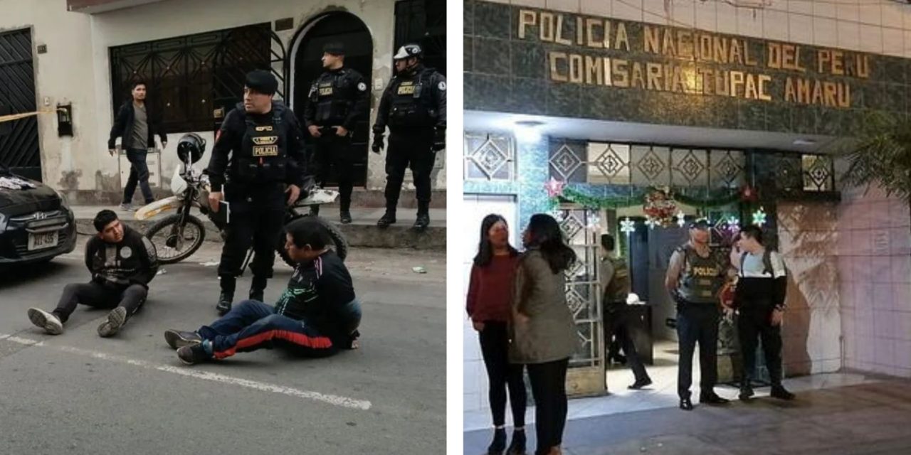 Comas: Policías detienen a sujetos que pretendían robar un banco