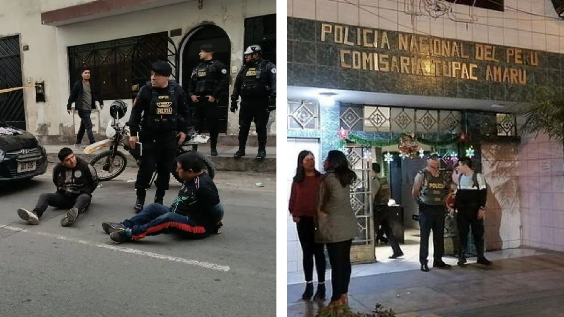 Comas: Policías detienen a sujetos que pretendían robar un banco