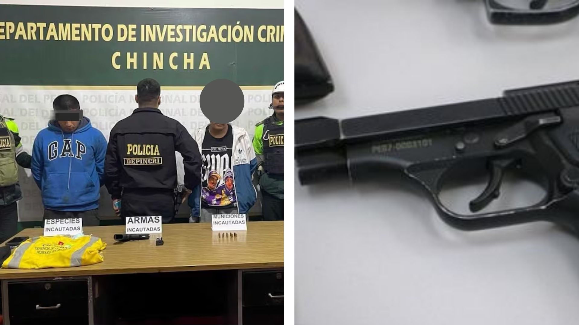 Chincha: Detienen a menor de edad con pistola y municiones