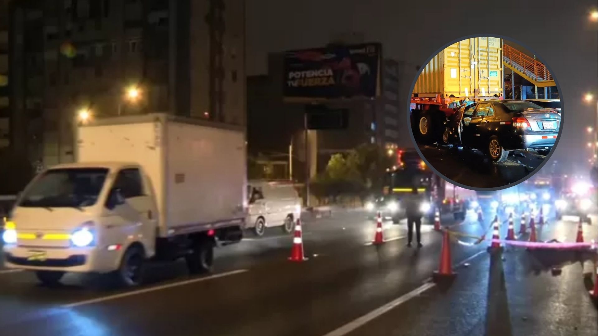 Surco: Choque de auto y tráiler deja una mujer fallecida