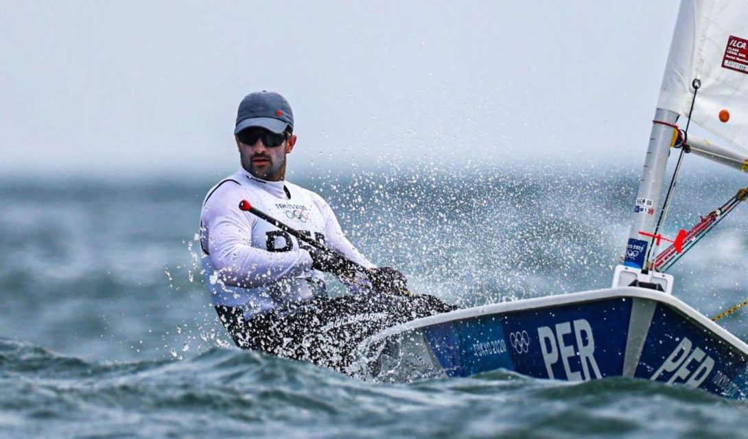 Stefano Peschiera busca meterse a la final de Vela dinghy