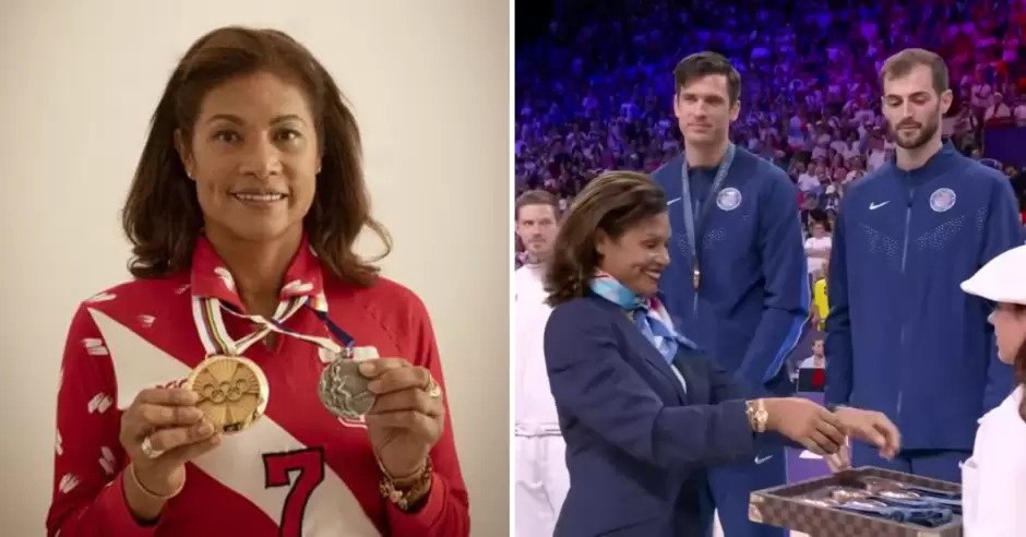 Cecilia Tait entregó medallas olímpicas en premiación del vóley