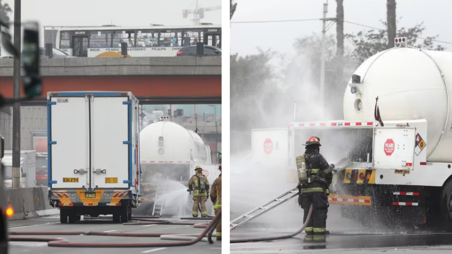 Panamericana Sur: Fuga de gas cerró el paso por 7 horas