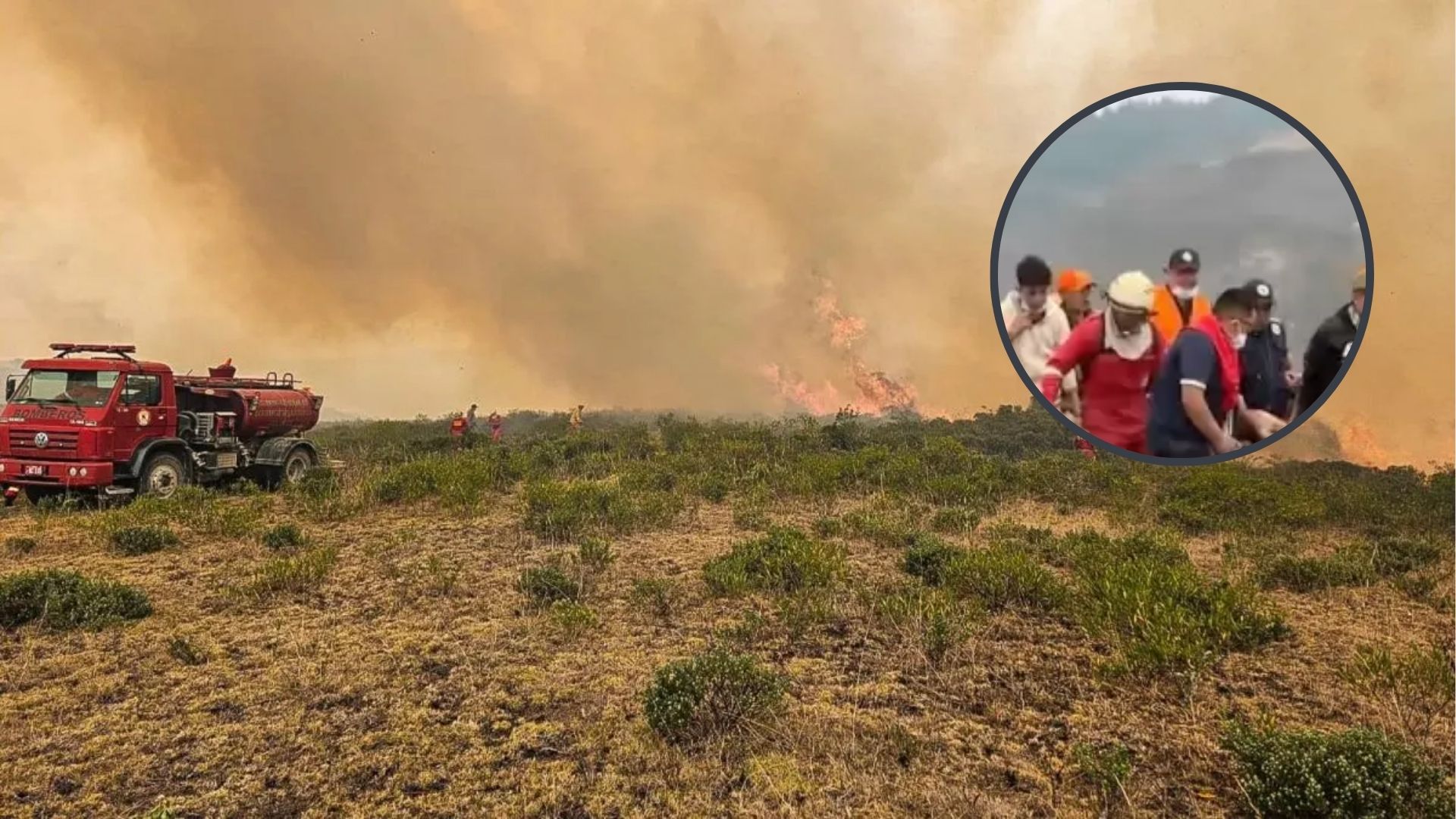 Un hombre resultó herido al intentar apagar incendio forestal