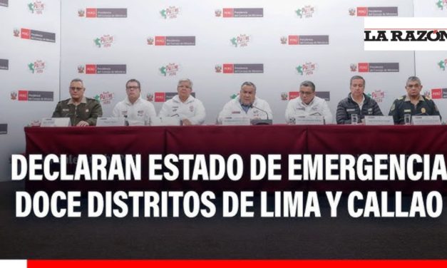 Estado de emergencia por 60 días en distritos de Lima y Callao