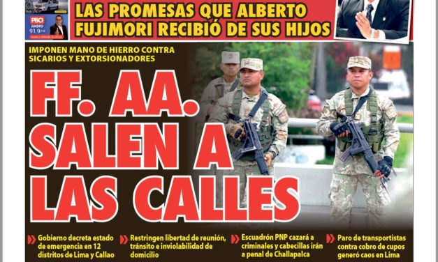 Portada Diario La Razón (27/09/2024)