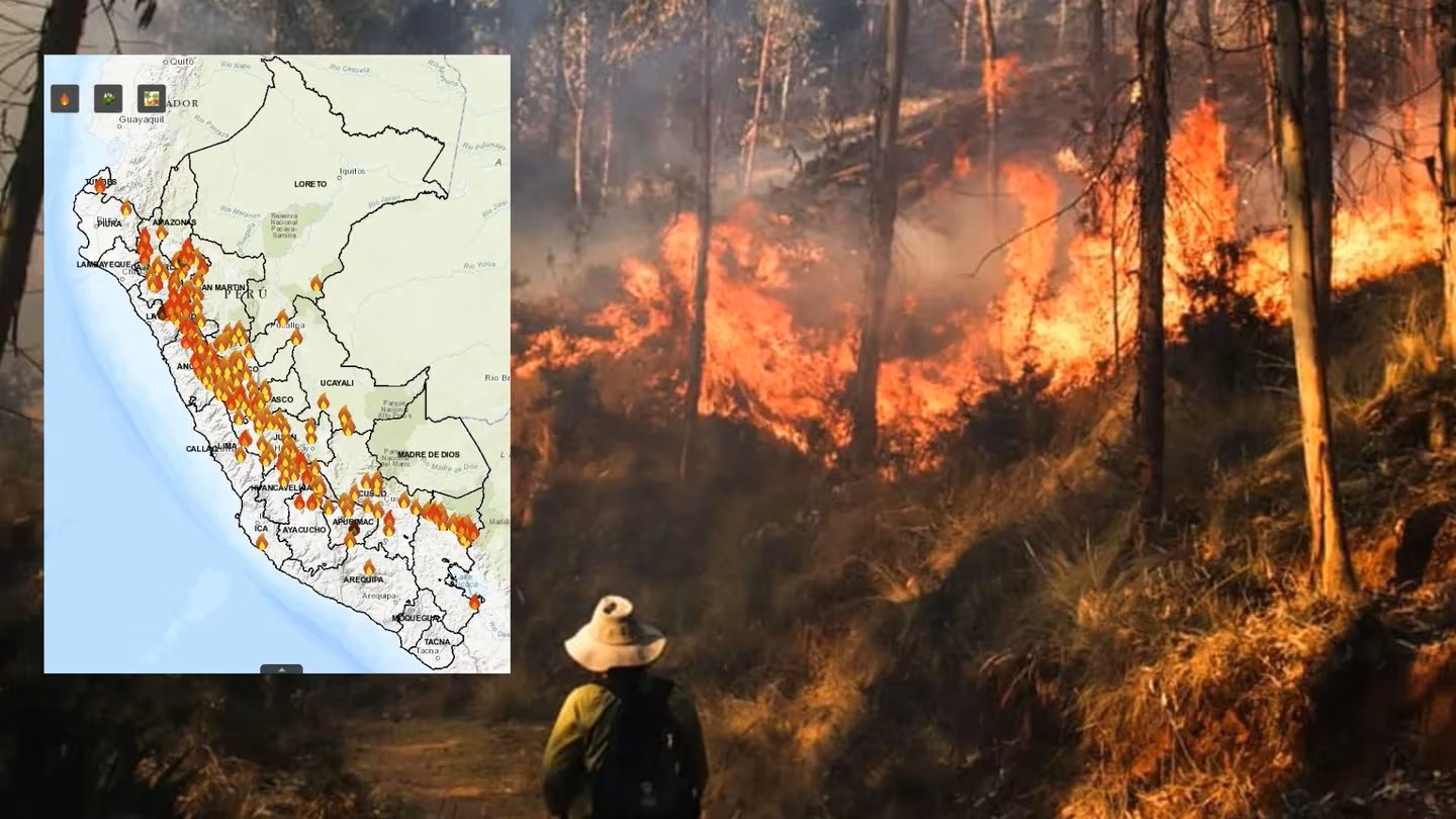 Incendios forestales golpean a 22 regiones del Perú: Indeci asegura que no se requiere ayuda internacional