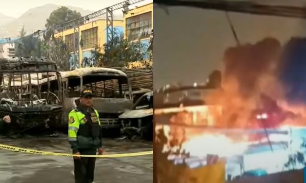 Incendio consume 25 buses en Independencia