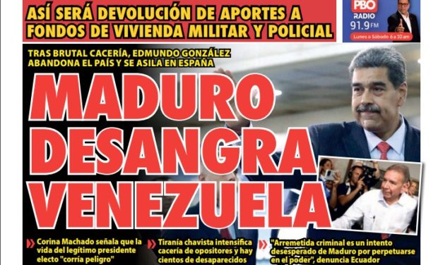 Portada Diario La Razón (09/09/2024)